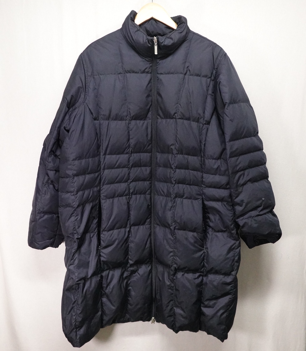 Lands End Coat Womens 3X Black Down Puffer Quilted Long Winter Warm Full Zip